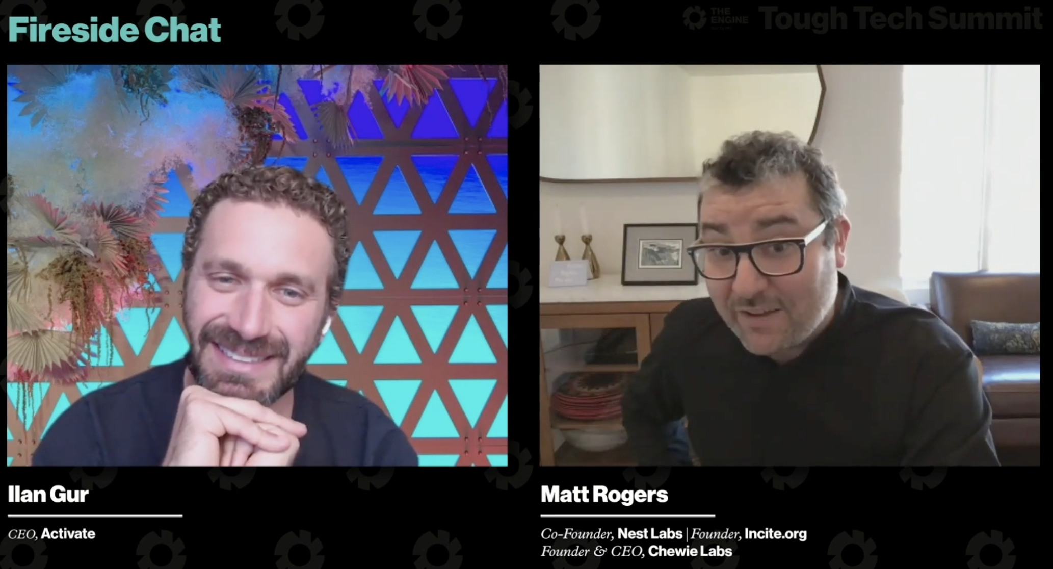 Matt Rogers in conversation with Activate CEO Ilan Gur during The Engine’s 2020 Tough Tech Summit.