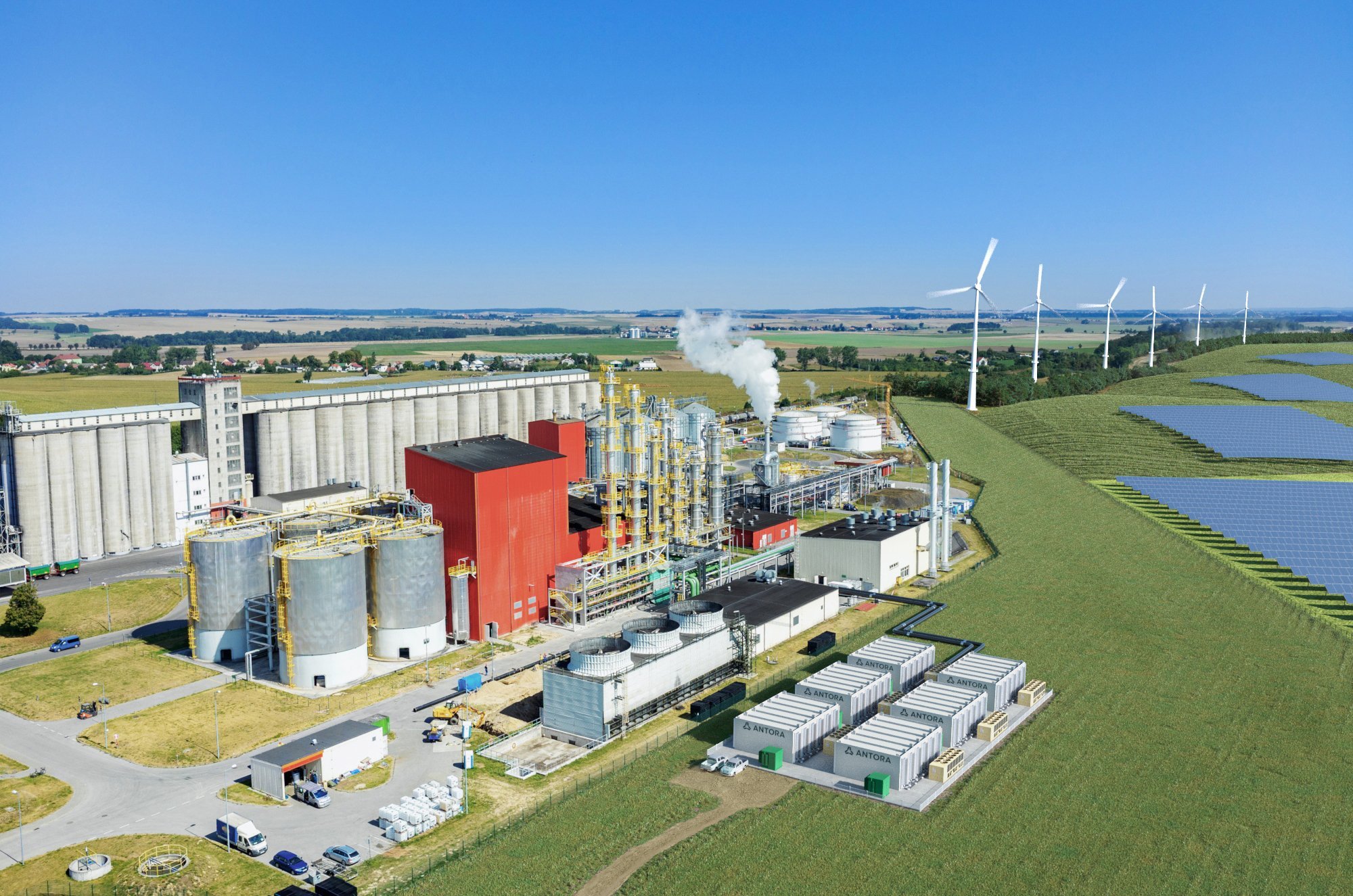 Rendering of an Antora Energy heat and power  system