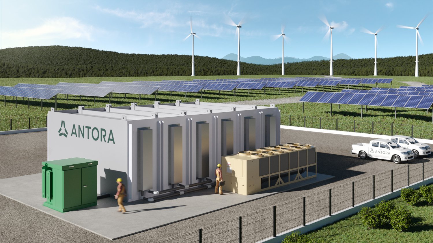 Rendering of an Antora Energy thermal battery